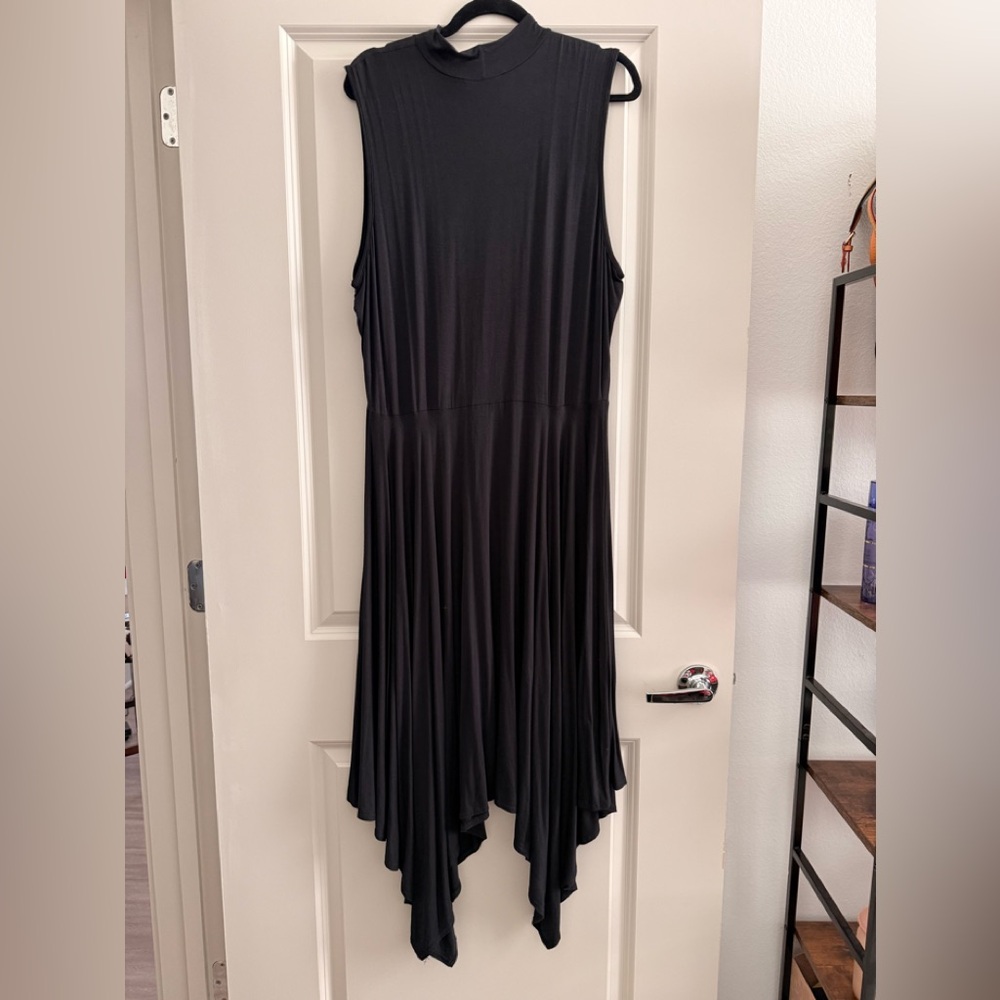 Ashley Stewart Black Asymmetrical Dress